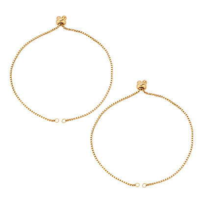 10шт. регулируемые 304 слайдер из нержавеющей стали браслеты изготовление, Боло браслеты, подходит для соединительных шармов, с 202 из нержавеющей стали бусы