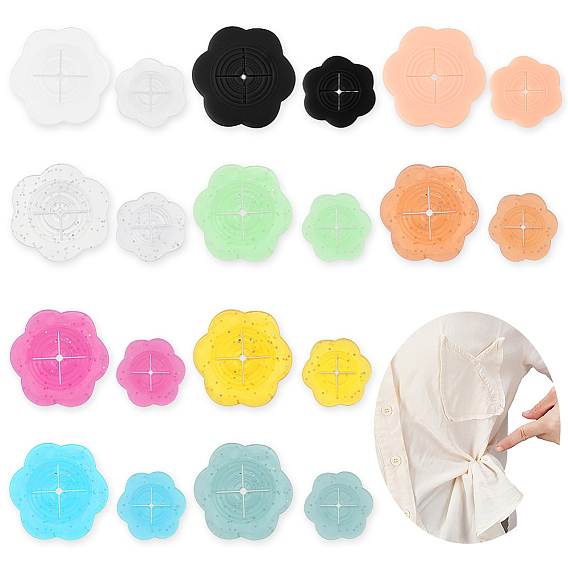 20шт. женские скрытые силиконовые зажимы для футболок, формы цветка