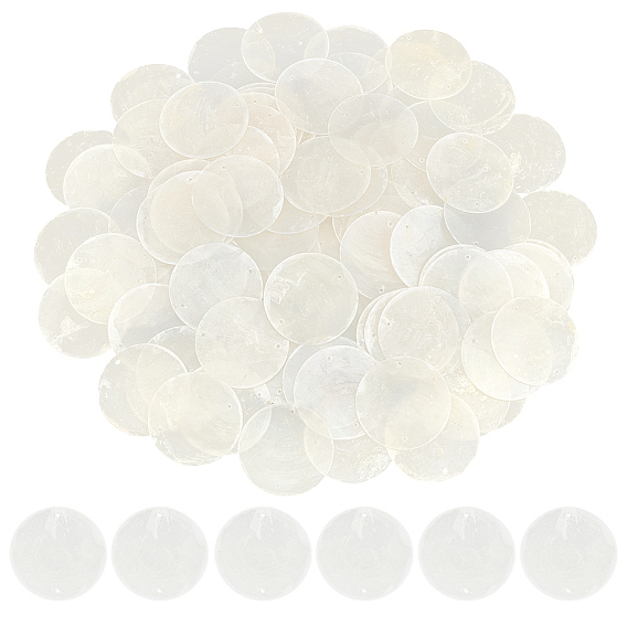 Подвески-коннекторы из окрашенных натуральных ракушек Capiz, ссылки на диски