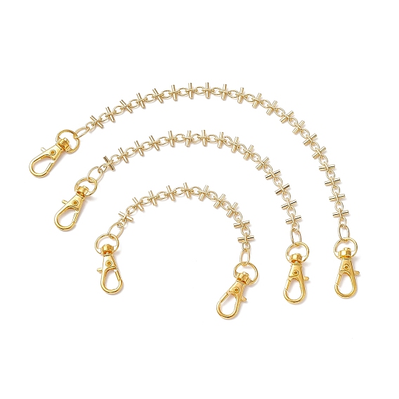3 шт. 3 размеры латунные звенья цепи сумки удлинители цепи, с сплава шарнирного когтя омара застежками