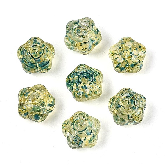 Прозрачные стеклянные бусины пикассо, цветок