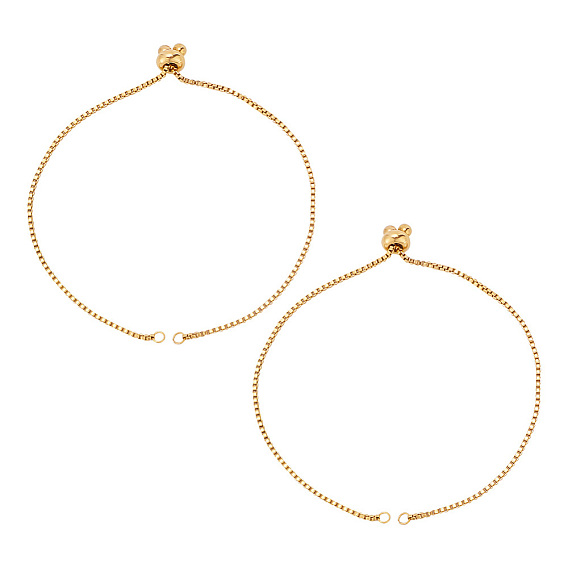 10шт. регулируемые 304 слайдер из нержавеющей стали браслеты изготовление, Боло браслеты, подходит для соединительных шармов, с 202 из нержавеющей стали бусы