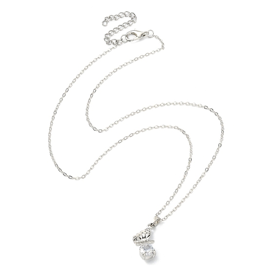 Ожерелье-подвеска-бабочка с кристаллами и стразами и кабельными цепочками, латунное ожерелье для женщин