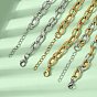 9MM 304 Stainless Steel Textured Cable Chain Necklaces for Women Men, Ion Plating(IP)