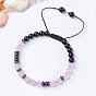 Personalized Morse Code Bracelet with Pink Crystal Beads for Daughter