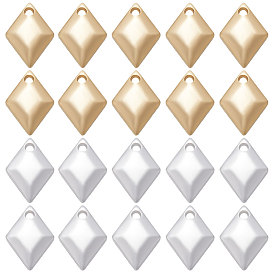 80 шт 2 цвета латунные подвески, ромб