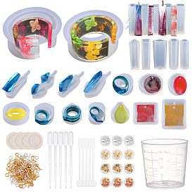 Сделай сам комплект украшений, с силиконовыми формами, фольга, железные винты, пластиковый мерный стаканчик, перемешивающий стержень и пипетки, латексные кроватки