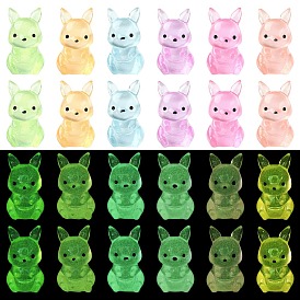 60 piezas 6 colores adornos miniatura de canguro luminoso, accesorios de casa de muñecas micro paisaje hogar, simulando decoraciones de utilería, brillan en la oscuridad