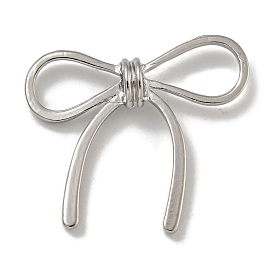 Rack Plating Alloy Pendants, Cadmium Free & Nickel Free & Lead Free, Bowknot Charms