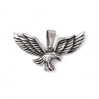 304 Stainless Steel Pendants, Eagle Charms