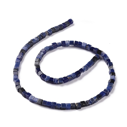 Natural Sodalite Beads Strands, Cube