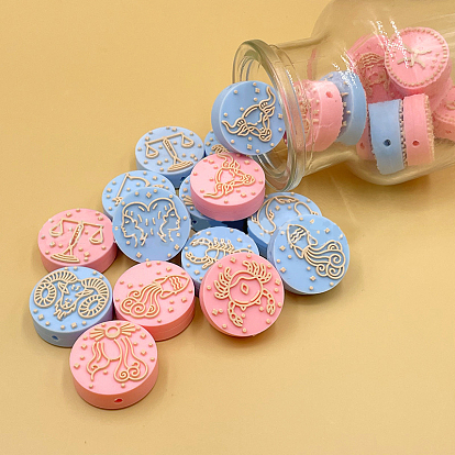 Twelve Constellations Food Grade Eco-Friendly Silicone Focal Beads