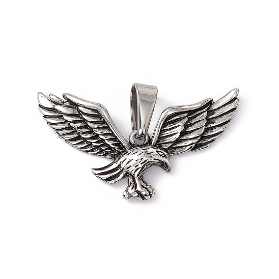 304 Stainless Steel Pendants, Eagle Charms