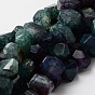 Dyed Natural Agate Beads Strands, Star Cut Round Beads, Faceted, 17~18x14~16x10~11mm, Hole: 1.5mm, about 27pcs/strand, 15.7 inch
