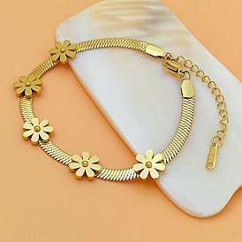 316 хирургические браслеты-цепочки из нержавеющей стали, , цветок