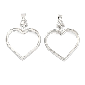 Alloy Pendants, Hollow Heart