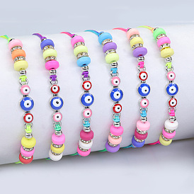 Colorful Angel Eye Bracelet for Women - Party Woven Charm Beaded Handband