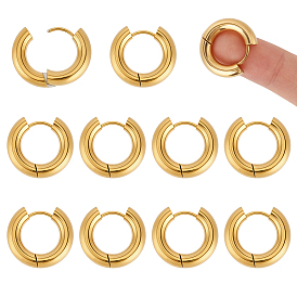 10шт. 304 серьги-кольца из нержавеющей стали, ионное покрытие (ip)
