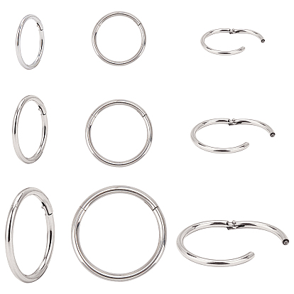 6пары 3 размеры 304 серьги-подвески из нержавеющей стали, серьги обруча, гипоаллергенные серьги, кольцо