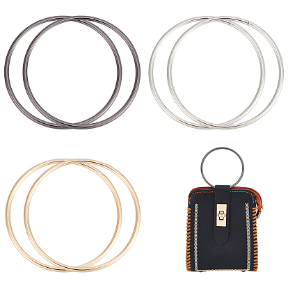 6шт 3 цвета железные ручки для сумок, круглые кольца, для самостоятельного изготовления сумок