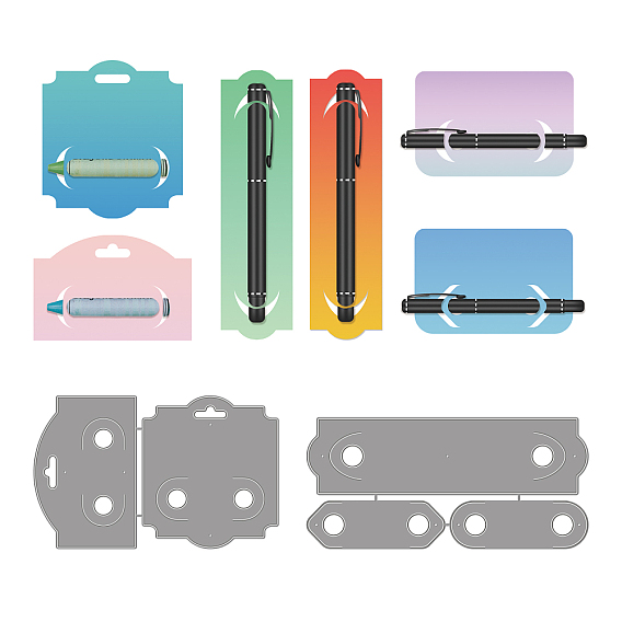 Держатель ручки из углеродистой стали, штампы для резки, трафареты, для diy scrapbooking, Фотоальбом, декоративная бумага для тиснения, цвет нержавеющей стали, геометрический рисунок