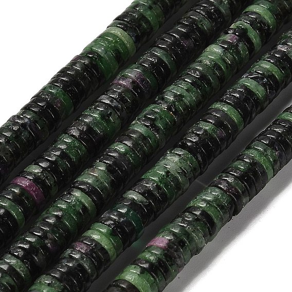 Натуральный рубин в цоизита бусин пряди, диск, Heishi бусы