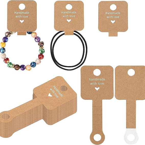 Сложенная бумага для демонстрации резинок для волос/браслетов/ожерельев, прямоугольные