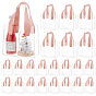Transparent Plastic Gift Bags with Handle, Portable Waterproof Shopping Bag for Gift Wrapping, Square