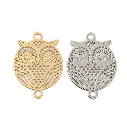 Покрытие стойки латунные полые соединители, долговечный, без кадмия, без никеля и без свинца, металлические украшения с гравировкой совы