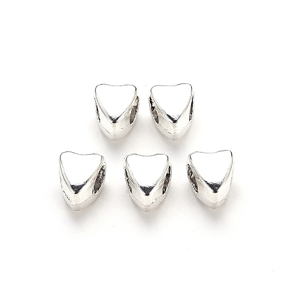 Европейские сплавочные бусины тибетского стиля , бусины с большим отверстием, без кадмия и без свинца, сердце