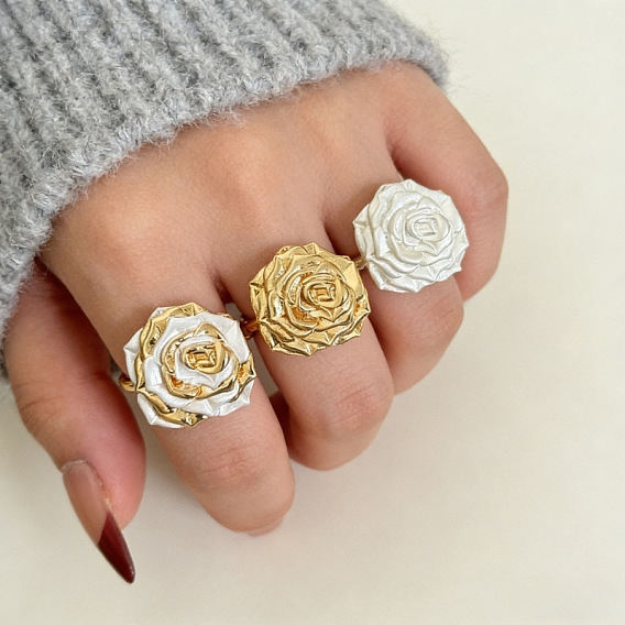 Brass Finger Rings, Flower
