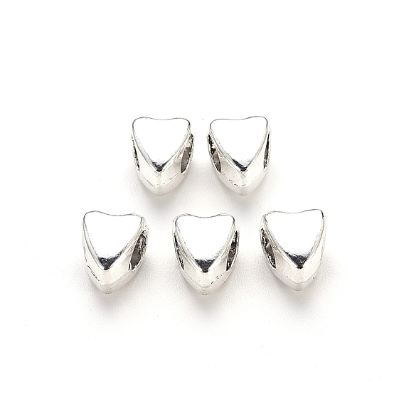 Европейские сплавочные бусины тибетского стиля , бусины с большим отверстием, без кадмия и без свинца, сердце