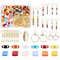 DIY Beads Drop Earring Making Kit, Including Iron Earring Hooks, 304 Stainless Steel Jump Rings, Glass Seed Beads, Copper Wire