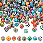 240 pcs 8 couleurs perles de malachite synthétique, teint, ronde