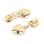 Alloy Zipper Head with Heart Charms, Zipper Pull Replacement, Zipper Sliders for Purses Luggage Bags Suitcases