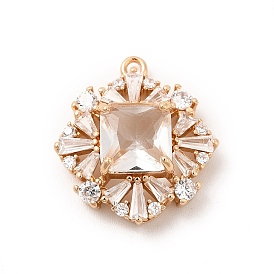 Латунь со стеклянными подвесками k9, амулеты из золотых ромбов