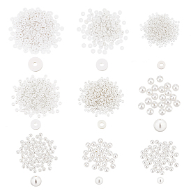 Наборы бисера своими руками, в том числе нити из натуральных белых ракушек, оболочки нити шарик перлы, Бусины из полимерной глины 