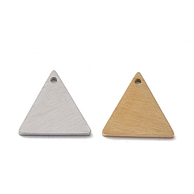 304 Stainless Steel Pendants, Double Side Drawbench, Stamping Blank Tag, Triangle