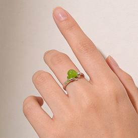 Alloy Enamel Cuff Open Rings for Women, Apple & Snake