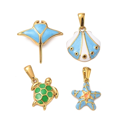 Океан 304 эмалированные подвески из нержавеющей стали, золотые