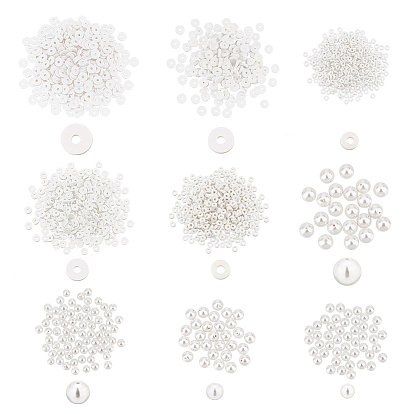 Наборы бисера своими руками, в том числе нити из натуральных белых ракушек, оболочки нити шарик перлы, Бусины из полимерной глины 