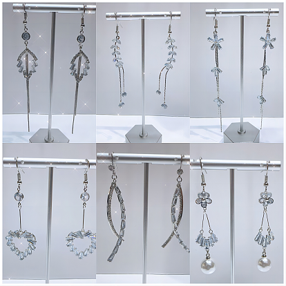 Серьги-кисточки с преувеличенным прозрачным кубическим цирконием, модный игристый