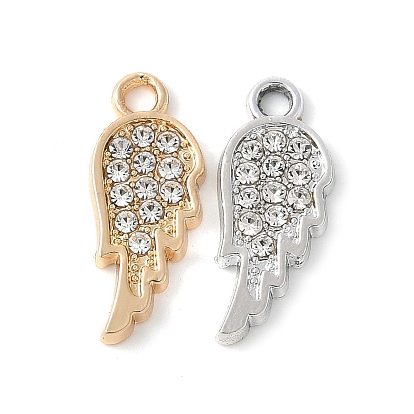 Сплава кристалла горный хрусталь подвески, стойки покрытие, без кадмия, без никеля и без свинца, крыло