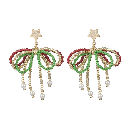 Стеклянные серьги, бантом, С 201 результатами из нержавеющей стали