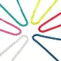 Spray Painted Brass Curb Chain Necklaces