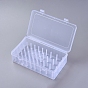 Boîtes en plastique transparent, conteneur de stockage, pour 42 bobines de fil à coudre