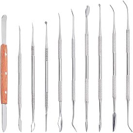 Stainless Steel Professional Teeth Cleaning Tool Kits, with Leather Bag, for Adults, Kids, Family, Dogs
