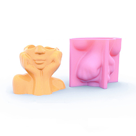 Vasenformen aus Silikon, abstraktes Gesicht