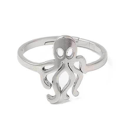 304 Stainless Steel Adjustable Rings, Octopus