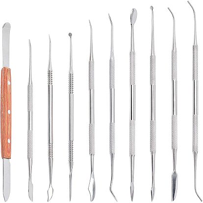 Stainless Steel Professional Teeth Cleaning Tool Kits, with Leather Bag, for Adults, Kids, Family, Dogs